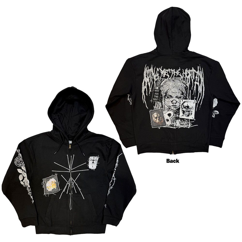 Bring Me The Horizon - Nailed Symbol Zip hoodie - Black